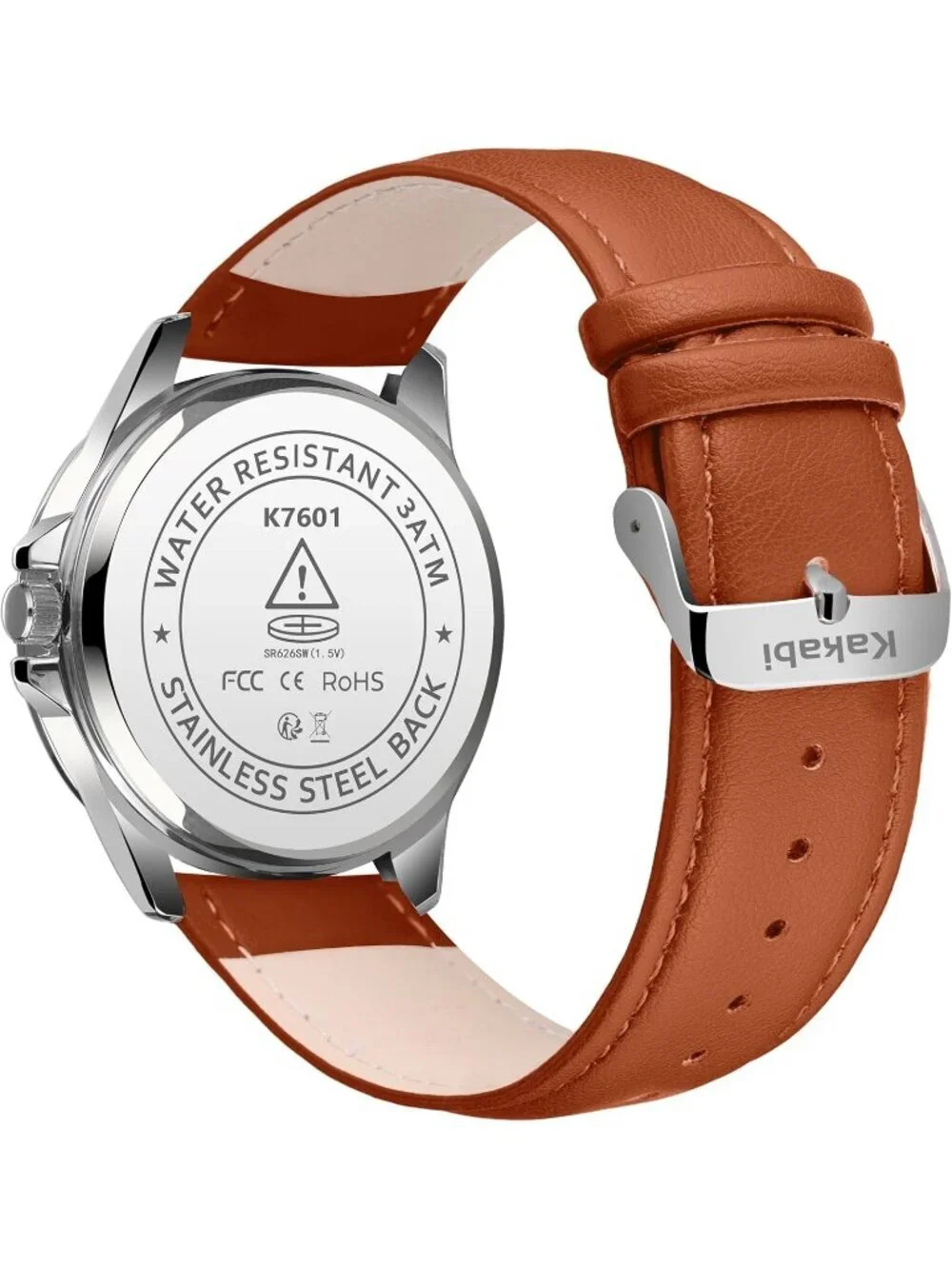 Mens Brown And Blue Analog Quartz Leather Classic Roman Numeral Waterproof Watch